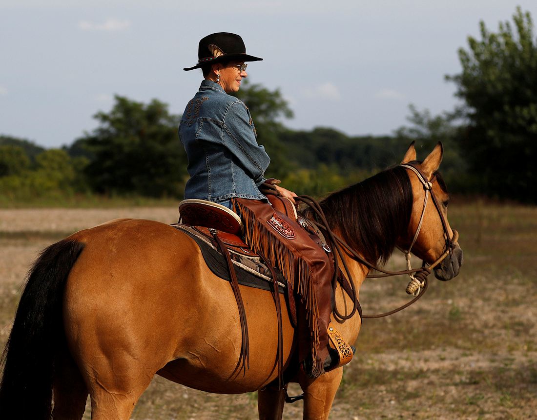 Jean Abernethy with her horse Willow